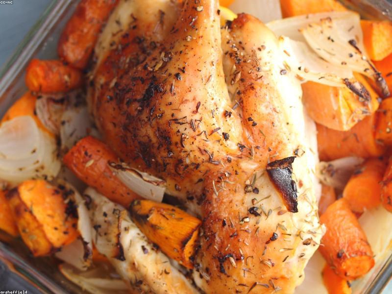 Poulet rôti traditionnel